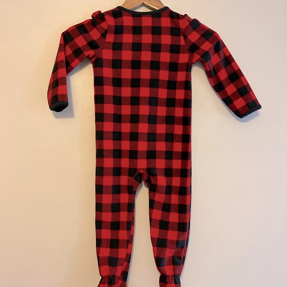 Carters Simple Joys Buffalo Plaid Holiday Unisex Reindeer Pajamas 3T - Picture 2 of 4